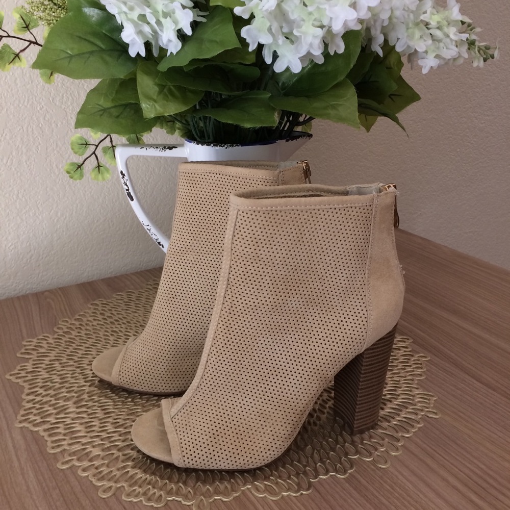Peep Toe Ankle Boots